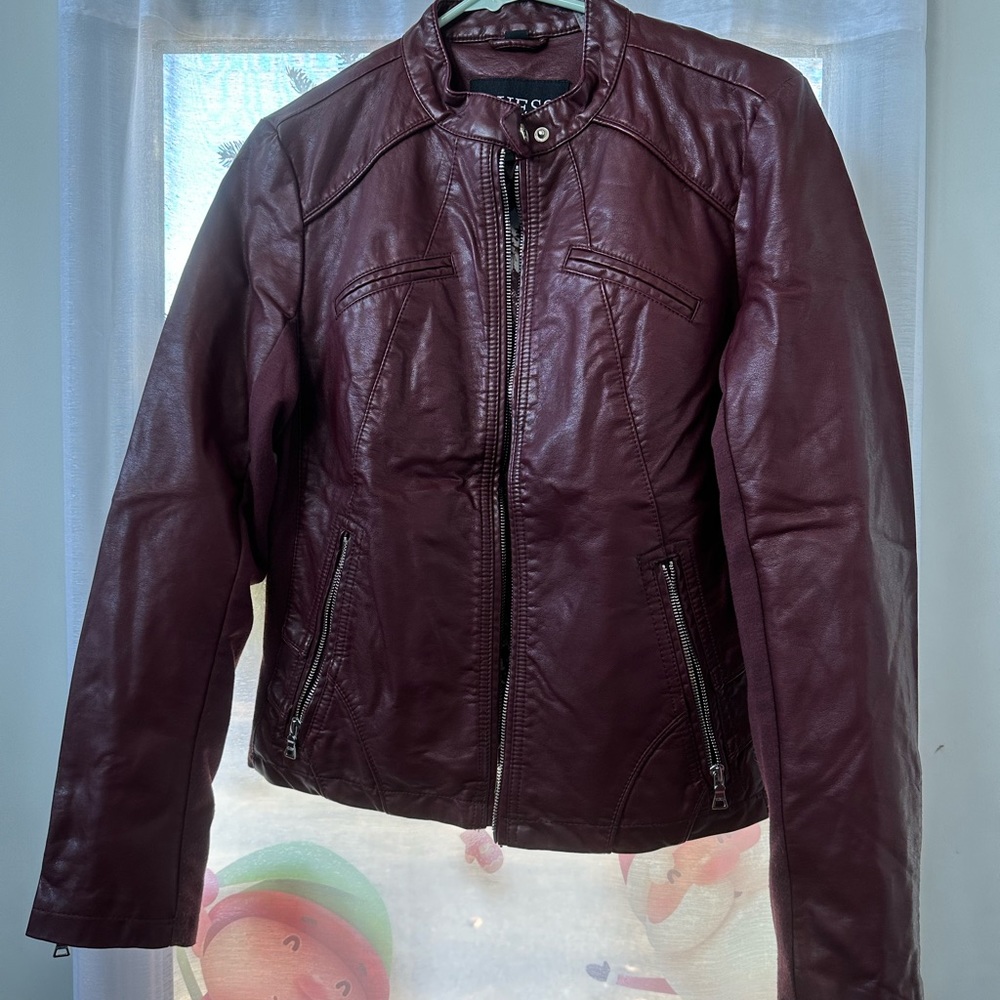 Guess leather jacket. Size medium